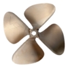 OJ 3771 EVO Propeller 4 Blade 17 x 14 LH  1 1/4" Bore  .120 CUP 