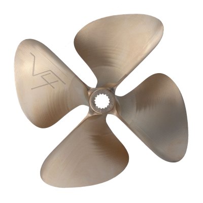 OJ 1825 Wake Pro V-4 Propeller 4 Blade 15 X 16.25 LH Spline Bore .120 Cup