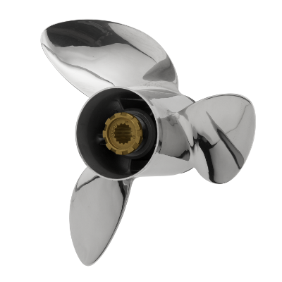 PowerTech ELD Stainless Propeller - Suzuki ELD3 Blade PowerTech ELD 3 Performance Stainless Honda Propeller, VT145ELD3R15P , VT145ELD3R17P , VT145ELD3R19P , VT145ELD3R21P