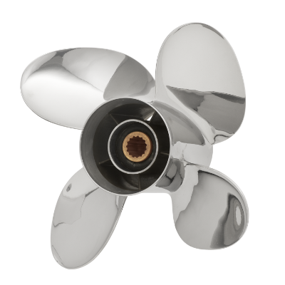 PowerTech RED 4-Blade Stainless Propeller - Johnson/Evinrude RED4 Blade PowerTech RED 4 Performance Stainless Johnson/Evinrude Propeller, OM140RED4R13P, OM140RED4R14P, OM140RED4R15P, OM140RED4R16P,OM140RED4R17P, OM140RED4R18P, OM140RED4R19P, OM140RED4R20P
